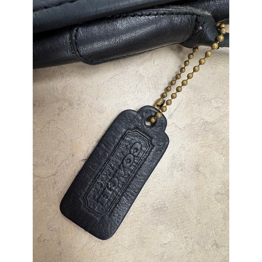 Vintage 80s Coach Black Leather Turnlock Crossbody - Picture 5 of 8